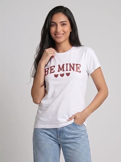 T-Shirt Be Mine Blanc