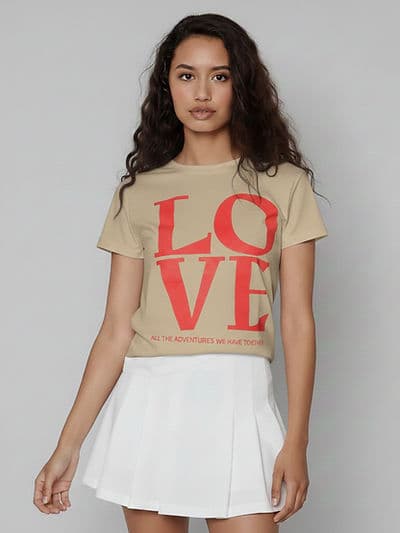 T-Shirt Love Beige