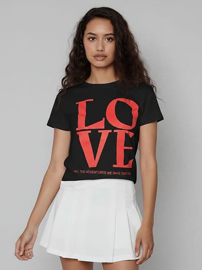T-Shirt Love Noir