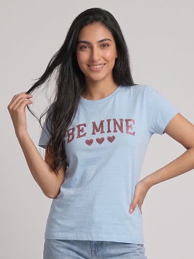 T-Shirt Be Mine Bleu