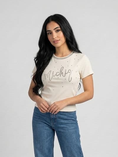 Top strass 01 Crème