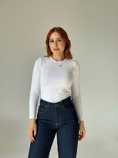 Body Col Rond Blanc