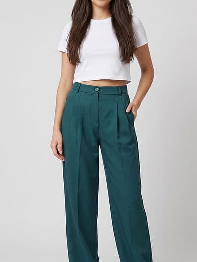 Pantalon large Vert Olive