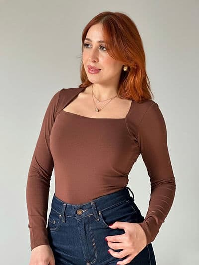 Body Col Carré Marron