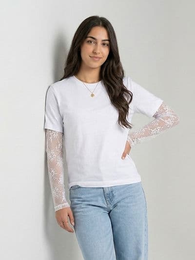 Pull Dentelle Blanc