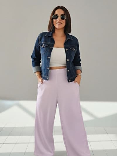 Pantalon modal large Lila