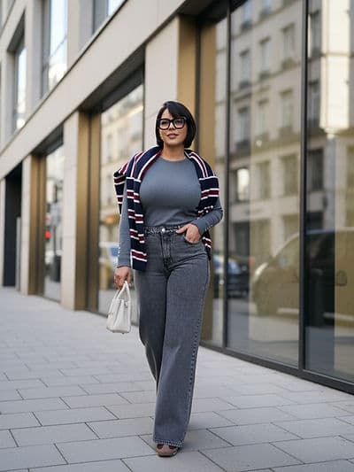Pantalon Jean Gris Clair